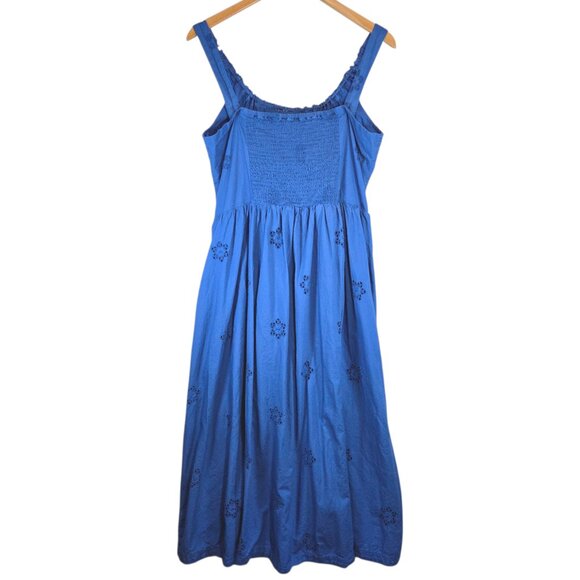 Gap Eyelet Scoop Neck Dress in Dazzling Blue - Picture 6 of 14